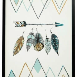 Ashley Furniture Adaley - Teal/white/gray - Wall Art Accessories