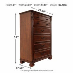 Cheap 🧨 Ashley Furniture Chests Leahlyn - Warm Brown - Five Drawer Chest 😉 23 Ashley Furniture Chests Leahlyn - Warm Brown - Five Drawer Chest