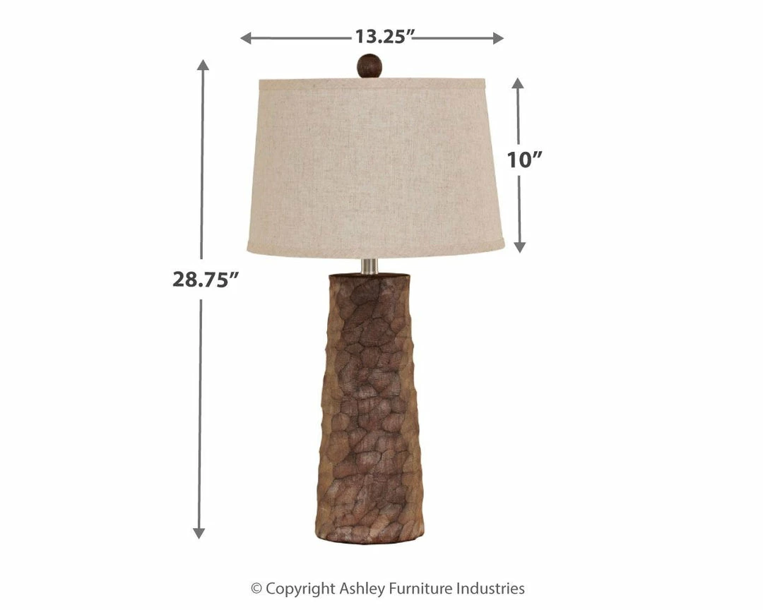 Outlet ✔️ Ashley Furniture Sinda - Gray - Poly Table Lamp (2/CN) Accessories 🔥 6 Ashley Furniture Sinda - Gray - Poly Table Lamp (2/CN) Accessories