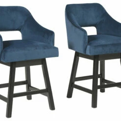 Ashley Furniture Stools Tallenger - Dark Ultimate Best In Class UPH Swivel Barstool (2/CN)