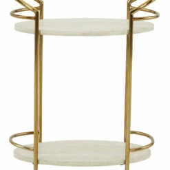 Signature Design By Ashley® Tarica - Cream/gold Finish - Bar Cart