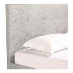 Moe's Home Collection Beds Eliza Queen Bed Light Grey Fabric