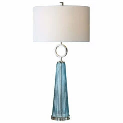 Uttermost Navier Blue Glass Table Lamp