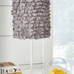 Ashley Furniture Accessories Mirette - Gray/white - Metal Table Lamp (1/cn)