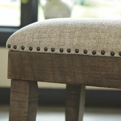 Ashley Furniture Wyndahl - Rustic Brown - Upholstered Stool (2/cn)