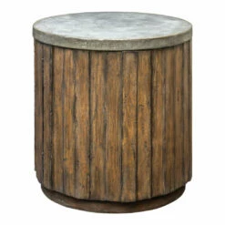 Tables Uttermost Maxfield Wooden Drum Side Table