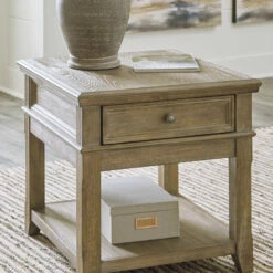 Signature Design By Ashley® Janismore - Grayish Brown - Rectangular End Table Tables