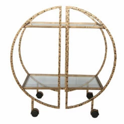 Uttermost Zelina Gold Bar Cart Bars & Bar Carts