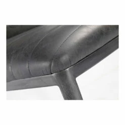 Moe's Home Collection Shelton Dining Chair Nimbus Black Leather-m2 Chairs