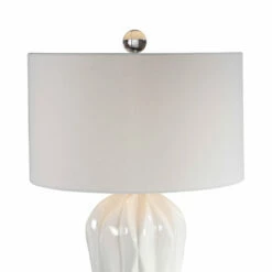 Uttermost Malena Glossy White Table Lamp Accessories