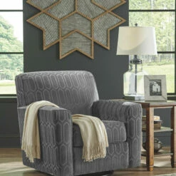 Ashley Furniture Zarina - Graphite - Swivel Accent Chair Chairs