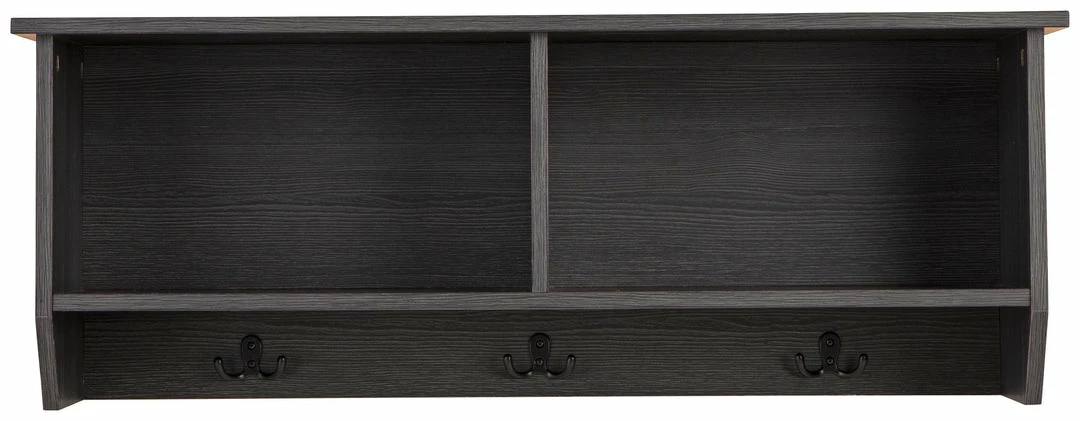 New 🥰 Ashley Furniture Mansi - Gray - Wall Shelf - 3-hooks 💯 4 Ashley Furniture Mansi - Gray - Wall Shelf - 3-hooks