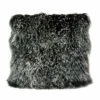Moe's Home Collection Lamb Fur Pillow Large Black Snow