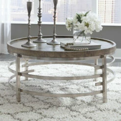 Ashley Furniture Zinelli - Gray - Round Cocktail Table Tables