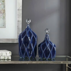 Wholesale ๐ Uttermost Klara Geometric Bottles, S/2 Table Decor โ๏ธ 9 Uttermost Klara Geometric Bottles, S/2 Table Decor