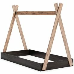 Ashley Furniture Piperton - Brown / Black - Twin Tent Complete Bed In Box