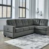 Signature Design By Ashley® Kitler - Smoke - Chaise Sectional 2 Pc Sectionals