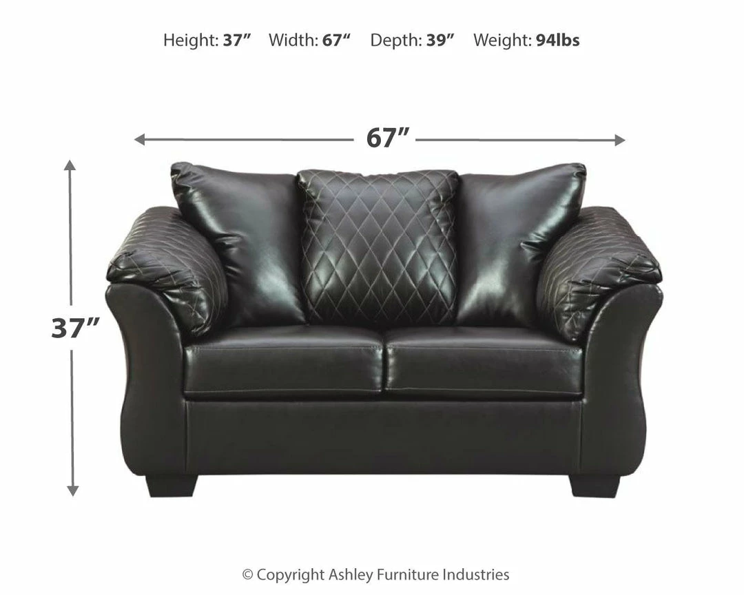 Brand new 🛒 Ashley Furniture Betrillo - Black - Loveseat ✨ 5 Ashley Furniture Betrillo - Black - Loveseat