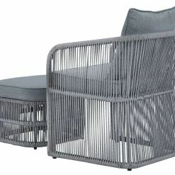 Signature Design By Ashley® Coast Island - Dark Gray - Chair/otto W/cush/table (3/cn)