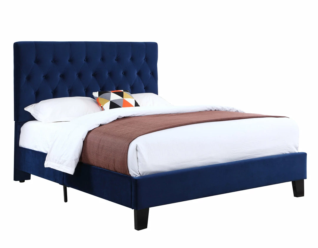Wholesale 🎉 Emerald Home Upholstered King Bed Navy Beds 🔥 3 Emerald Home Upholstered King Bed Navy Beds