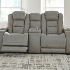Signature Design By Ashley® Living Room Sets The Man-den - Gray - 2 Pc. - Power Sofa, Loveseat