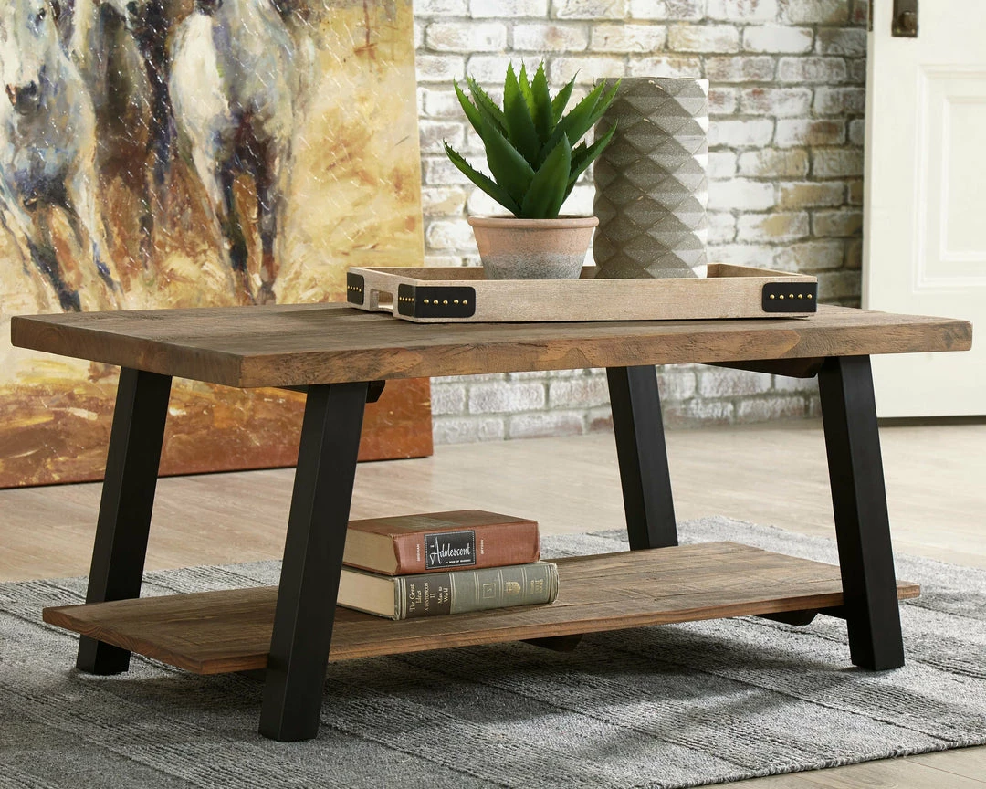 Cheapest 🛒 Ashley Furniture Chanzen - Brown/black - Rectangular Cocktail Table Tables 🧨 4 Ashley Furniture Chanzen - Brown/black - Rectangular Cocktail Table Tables