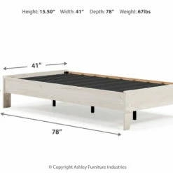 Ashley Furniture Socalle - Natural - Platform Bed Beds