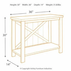 Ashley Furniture Abramsland - White/brown - Console Sofa Table Tables