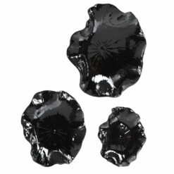 Accessories Uttermost Abella Black Ceramic Wall Decor, S/3