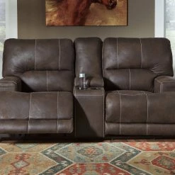 Ashley Furniture Kitching - Java - Pwr Rec Loveseat/con/adj Hdrst