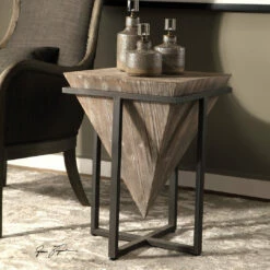 Tables Uttermost Bertrand Wood Accent Table
