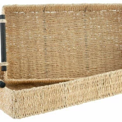 Budget ๐ Ashley Furniture Halima - Tan - Tray Set (2/cn) - Palm Leaf Table Decor ๐ 10 Ashley Furniture Halima - Tan - Tray Set (2/cn) - Palm Leaf Table Decor