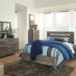 Ashley Furniture Nightstands Cazenfeld - Black/gray - Two Drawer Night Stand