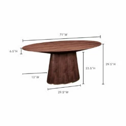 Moe's Home Collection Tables Otago Oval Dining Table Walnut
