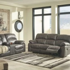 Signature Design By Ashley® Dunwell - Power Reclining Sofa With Adjustable Headrest, Power Reclining Loveseat With CON/Adjustable HDRST Reclining Furniture