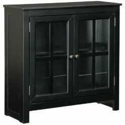Ashley Furniture Cabinets Nalinwood - Black - Accent Cabinet