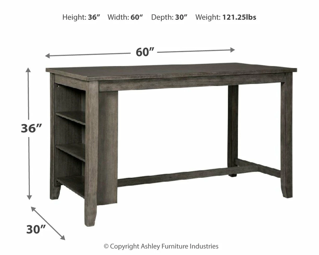 Promo 😍 Ashley Furniture Caitbrook - Dark Gray - Rect Dining Room Counter Table 🔥 4 Ashley Furniture Caitbrook - Dark Gray - Rect Dining Room Counter Table