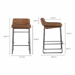 Discount ๐ Moe's Home Collection Stools Starlet Counter Stool Open Road Brown Leather-m2 โ 14 Moe's Home Collection Stools Starlet Counter Stool Open Road Brown Leather-m2