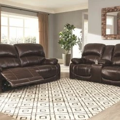 Ashley Furniture Reclining Furniture Hallstrung - PWR REC Loveseat/CON/ADJ HDRST