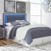 Signature Design By Ashley® Lodanna - Gray - Upholstered Panel Headboard With Bolt On Bed Frame