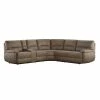 Emerald Home Aurora Power Reclining Sectional Brown Sectionals