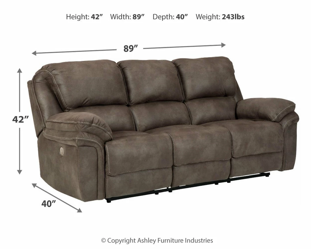 Outlet 👏 Ashley Furniture Reclining Furniture Trementon - Graphite - Reclining Power Sofa 🛒 11 Ashley Furniture Reclining Furniture Trementon - Graphite - Reclining Power Sofa