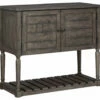 Ashley Furniture Lennick - Antique Gray - Accent Cabinet Cabinets