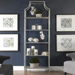 Uttermost Aurelie Silver Etagere Bookcases