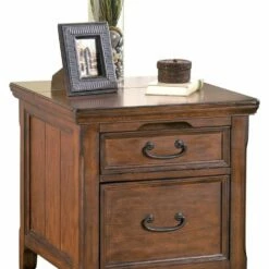 Ashley Furniture Woodboro - Dark Brown - Media End Table