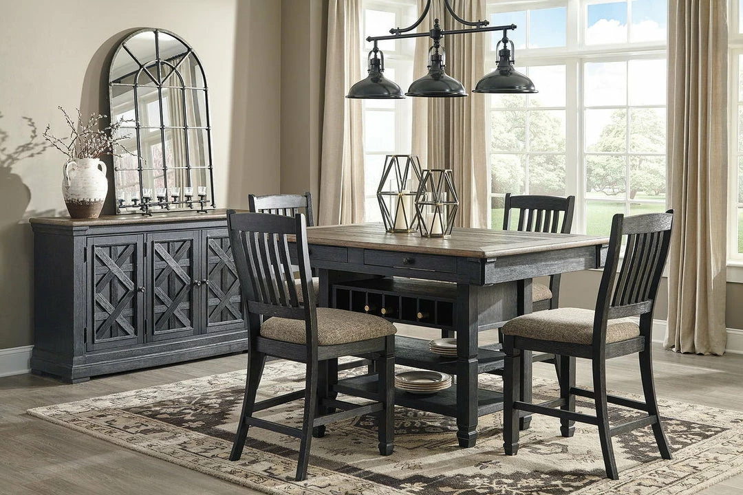 Top 10 🔔 Signature Design By Ashley® Dining Room Sets Tyler Creek - Black/Gray - Rectangular Dining Room Counter Table, 4 Upholstered Barstools 🌟 5 Signature Design By Ashley® Dining Room Sets Tyler Creek - Black/Gray - Rectangular Dining Room Counter Table, 4 Upholstered Barstools