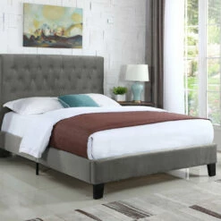 Emerald Home Amelia King Upholstered Bed Beds