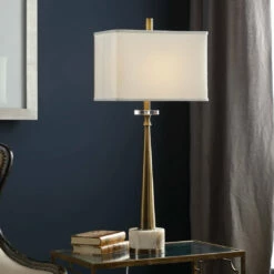 Discount ๐ Accessories Uttermost Verner Tapered Brass Table Lamp ๐ 7 Accessories Uttermost Verner Tapered Brass Table Lamp