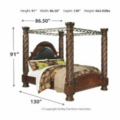 Best Pirce 👏 Millennium® By Ashley Bedroom Sets North Shore - Dark Ultimate Best In Class 👗 Dresser, Mirror, California Poster Bed With Canopy 👏 11 Millennium® By Ashley Bedroom Sets North Shore - Dark Ultimate Best In Class Dresser, Mirror, California Poster Bed With Canopy