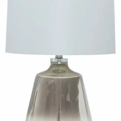 Ashley Furniture Jaslyn - Pearl Silver Finish - Glass Table Lamp (1/cn)